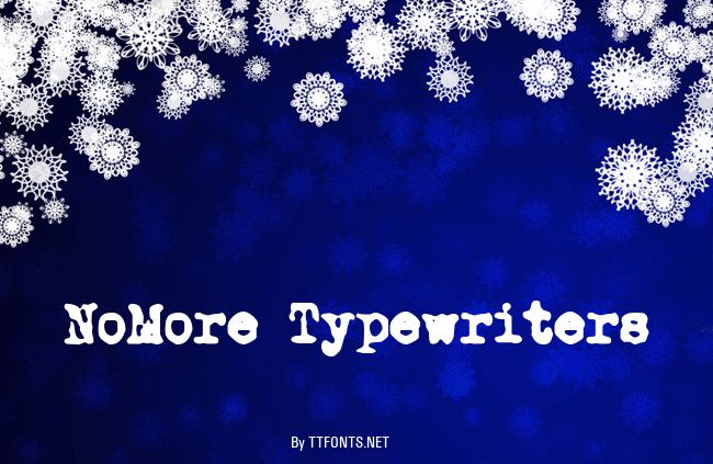 NoMore Typewriters example